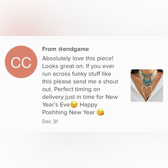 ✨🆕✨ Boho Exaggerated Heart Turquoise Decor Necklace✨ avail in Red + Blue✨ - Picture 11 of 15